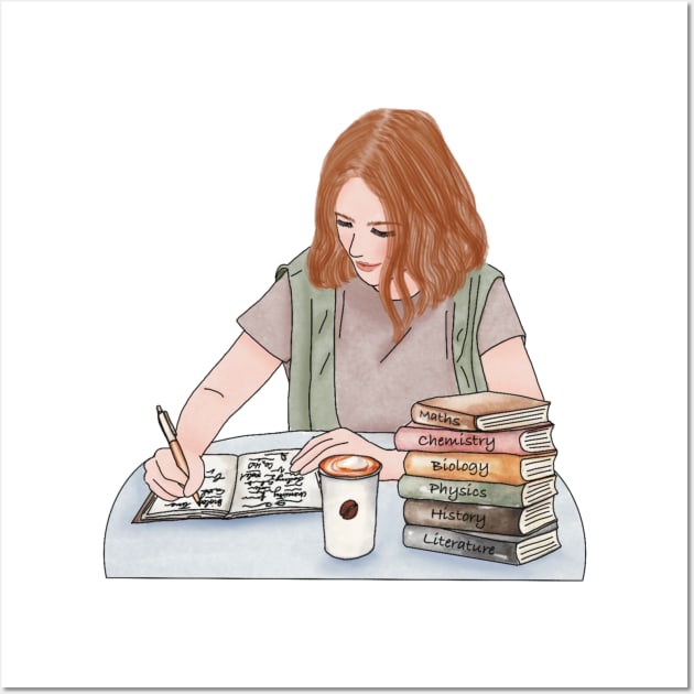 Writing girl (2) Wall Art by piscoletters